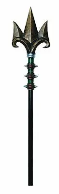 Battle Staff Blk/Gold 34  Plastic Medieval Style Spiked Weapon Costume Prop  • $14.98