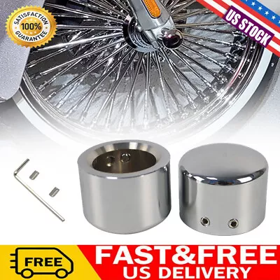 $11.95 • Buy Aluminum Chrome Front Wheel Axle Nut Cover Cap For Harley  Road King  V-Rod CT