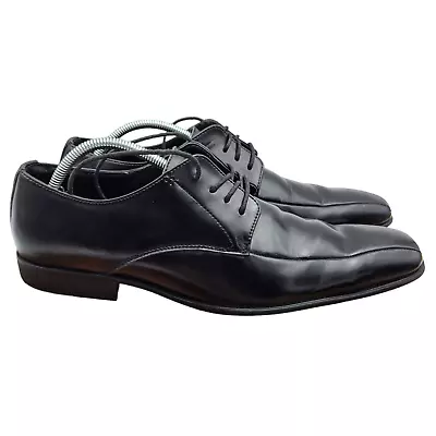 Marc Anthony Dress Shoes Mens Size 10.5 M Black Faux Leather Oxford Derby • $18.37