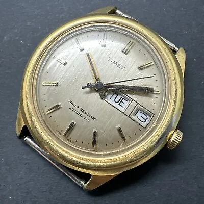 Vintage 1978 Timex Viscount Automatic Mechanic Men Day Date Watch • $30