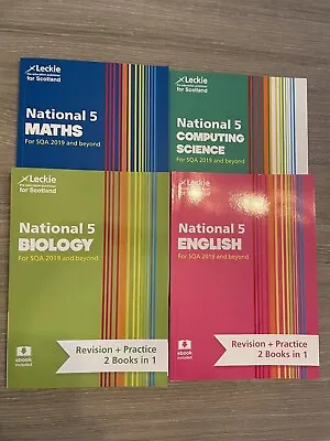 Leckie For Scotland National 5 Revision Books - Maths Computing English Biology • £9.99