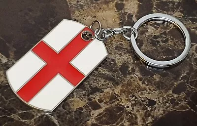 Saint St. George's Cross England Flag Patriotic Gift Keyring UK Seller Free P&P • £3.95