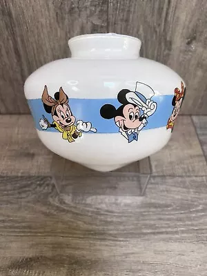 Vintage 80s Childrens Glass Lamp Light  Cover Mickey Minnie Mouse • $19.99