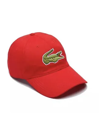 Lacoste Oversized Crocodile Cotton Cap RK4711 51 240 Red • $30