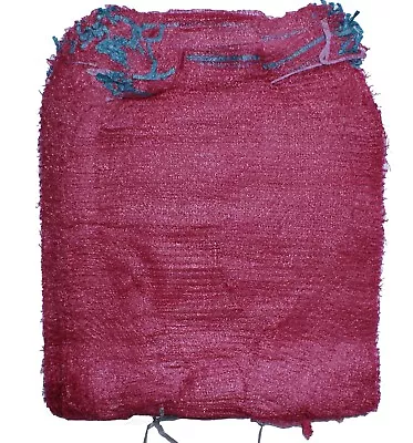 Net Woven Sacks Vegetables Logs Kindling Wood Log Mesh Bag 3 Sizes 5-30kg MAROON • £15.02