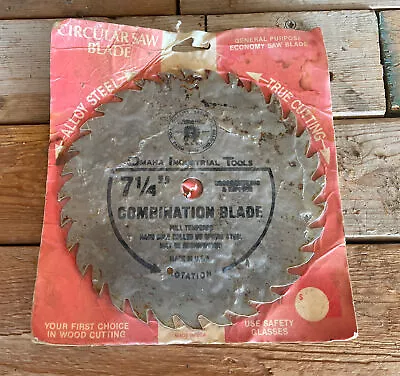 Vintage Omaha Industrial Tools Circular Saw Combination Blade 7 1/4” Made In USA • $6.99