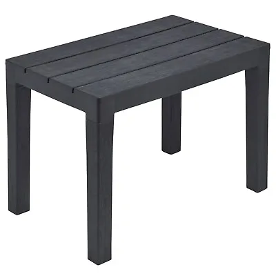 Large Black Plastic Garden Table Bench Weather Proof Plastic Furniture Outdoor • £21.99