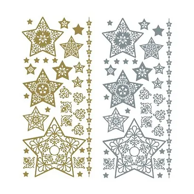 Peel Off Star Stickers Gold Silver Foiled Cards Gifts Reward Christmas Easter • £0.99