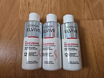 3x L'Oreal Paris Elvive Bond Repair Pre-Shampoo Treatment Damaged Hair 200ml NEW • £18