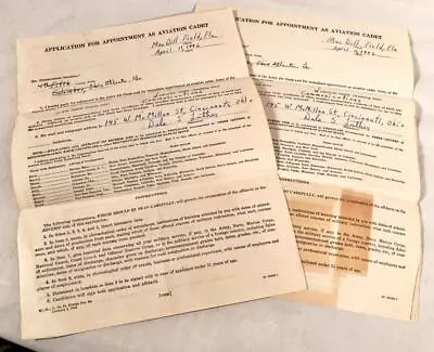 Wwii Army Air Corps Application Aviation Cadet Macdill Field Communicatons • $29.99