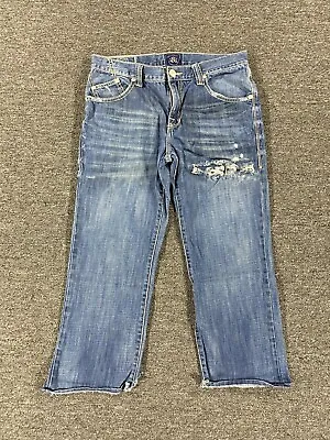 Rock & Republic Jeans Mens 34 Rebellion Distressed Flap Pocket Denim Adult 34X32 • $12.50