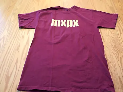 Vtg MxPx Punk Rock Band T Shirt Two Sided XXTRA LOUD PUNK RAWK Maroon Fits M/L? • $24.95
