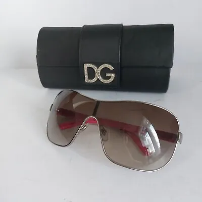 Vintage D&G Dolce Gabbana 6053 Y2K Gradient Oversized Shield Sunglasses W/ Case • £125