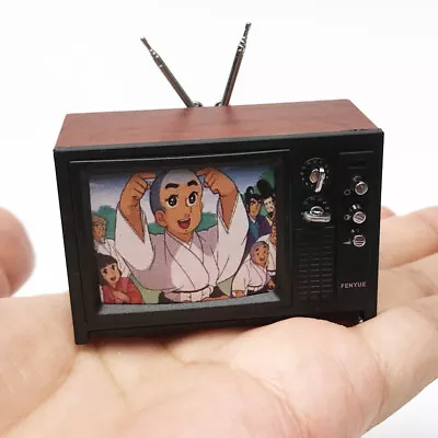 1/12 Scale Dollhouse Miniature Retro Mini Television Set Furniture Accessories • $7.49