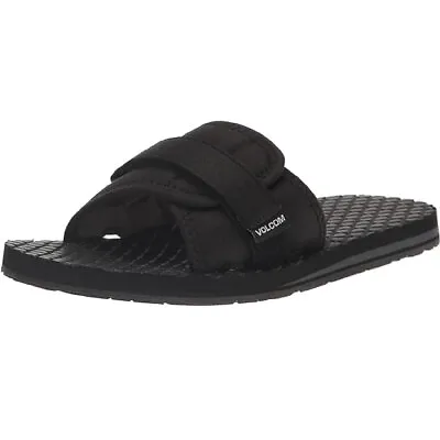 Volcom Men's Eco Recliner Black Grey Slide Sandals Clothing Apparel Snowboard... • $36.74
