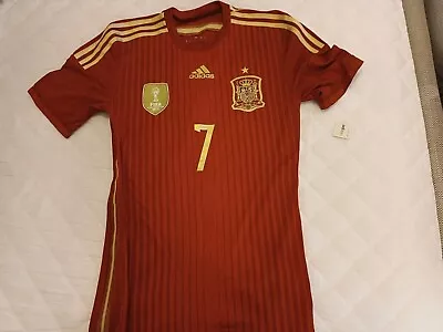 Spain Football Jersey 2014 Adidas Adizero Player Issue #7 David Villa - BNWT • £60