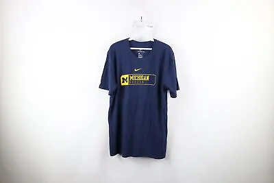 New Nike Mens Size Large Team Issued University Of Michigan Soccer T-Shirt Blue • $33.96