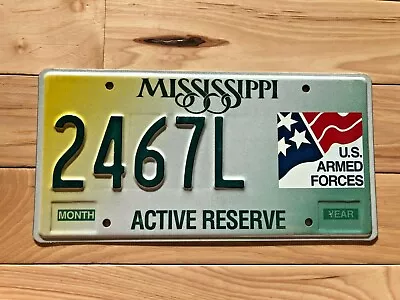 Mississippi Active Reserve License Plate • $14.99