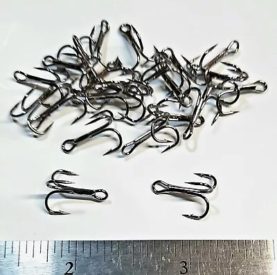 25ct SIZE 10 Treble Hooks * BLACK NICKEL * Fishing - SUPER SHARP! • $6.99