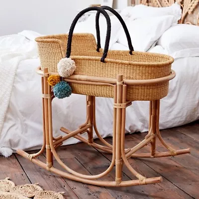 African Moses Basket Bassinet Gift For New Mom SafeBaby Sleepingwithout Stand. • $155