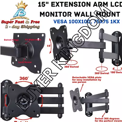 NEW TV Wall Mount LCD LED Articulat Swing Arm Full Motion Rotating Monitor Flat • $28.77