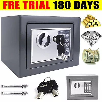 Electronic Password Security Safe Money Cash Deposit Box Office Home Safety Lock • £18.50