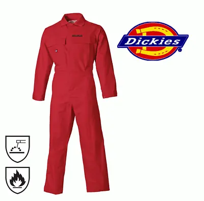 £53.79 • Buy Dickies Proban Coverall Overall, Flame Retardant Finish, Boiler Suit, 36-58 RED