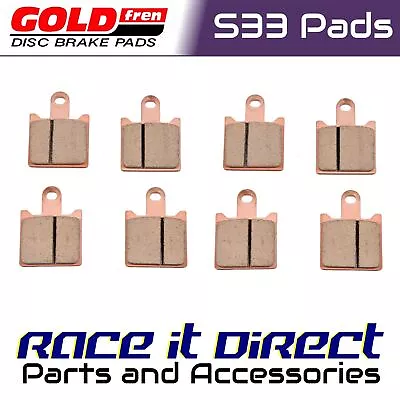 Brake Pads For KAWASAKI ZZR 1400 PERFORMANCE SPORT ABS 2015 FRONT Goldfren S33 • £29.95