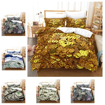 Quilt/Doona/Duvet Cover Set Single/Double/Queen/King Size Bed Pillow Cases • £12.50