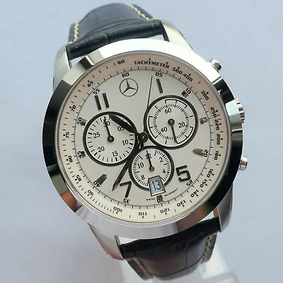 Mercedes Benz Classic Sport Car Accessory Swiss Design Luxury Chronograph Watch • $516.75