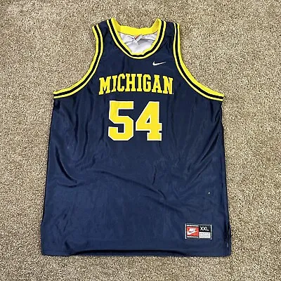 Vintage 90’s Nike Michigan Wolverines #54 NCAA Basketball Jersey Throwback Retro • $39.99