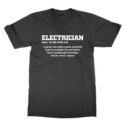 £12.95 • Buy Electrician Definition T-shirt Funny Tee Job Sparky Statement Present Gift