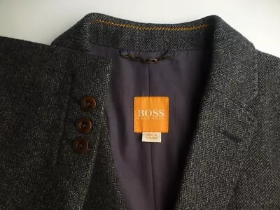 HUGO BOSS Sport Coat 44R Excellent Condition Jacket Orange Blazer Beneslim • $84.88