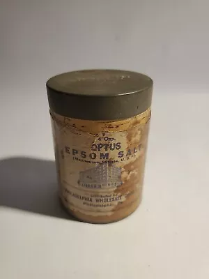 Vintage Optus Epsom Salt Full Tin 4oz • $5.97