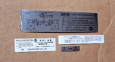 1971 1972 Datsun 240z Air Cleaner Filter Box Housing Decal Set Stickers • $30