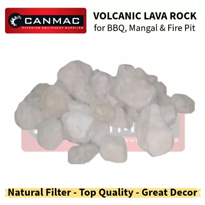 Lava Rock For Gas Bbq Mangal Fire Pit Chiminea Aquarium Heat White 40mm-80mm • £3.99