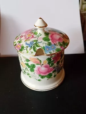 Crown Staffordshire Bone China Jam Pot “ Thousand Flowers “ • £7