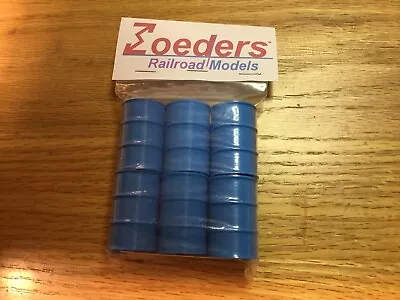 G SCALE OIL DRUMS Blue 1/24 DIORAMA MODEL TRAIN CARGO SET OF 6 • $8.49