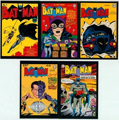 Vintage Art DC Comics 5 Post Card Lot ~ Batman #1 Catwoman Two-Face Bob Kane • $12.99