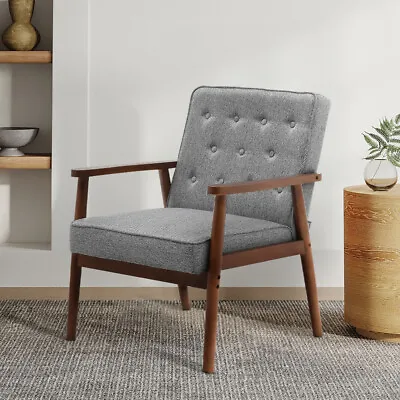 Modern Accent Armchair Comfy Reading Chair Upholstered Single Lounge Chair Seat • £159.95