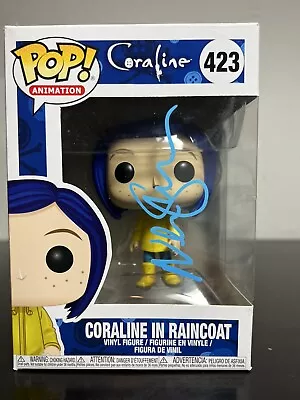 $245 • Buy Funko Pop! CORALINE IN RAINCOAT #423 SIGNED By Neil Gaiman RARE Free Ship & CASE
