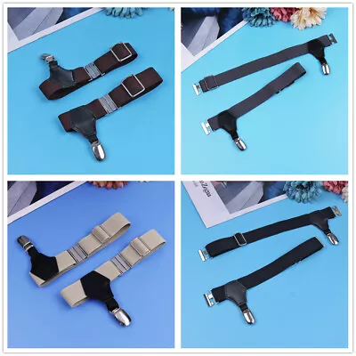 Mens Sock Garters Belt Suspender With Single Duck-Mouth Metal Clips Adjustable • $9.99