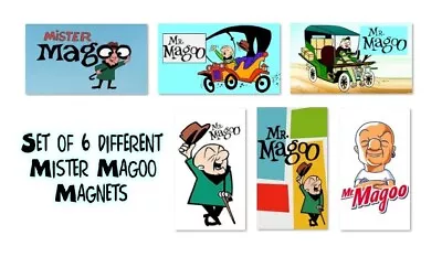 6 Different Mister Magoo Refrigerator Magnets Free Shipping • $29.99