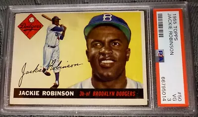 1955 Topps #50 Jackie Robinson PSA VG 3 Brooklyn Dodgers • $242.50