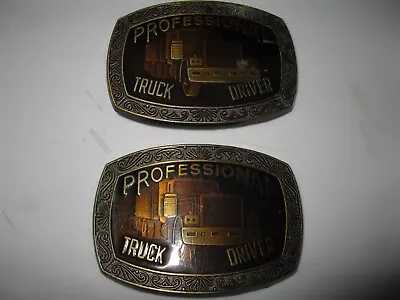 Vintage Professional Truck Driver Belt Buckles RJ 2 Items • $15.95