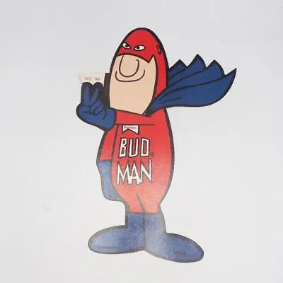 BUD MAN Budweiser Beer Peace Sign Sticker Decal Cape 1970's • $9.99