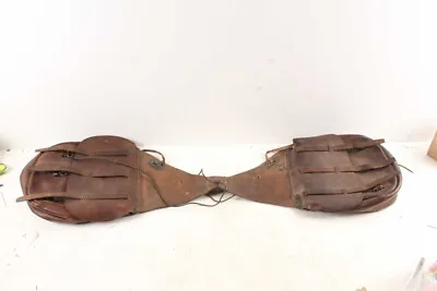 Antique World War 1 Army McClellan US Leather Saddlebags & Liners Good Straps • $250