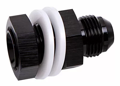 Aeroflow Fuel Cell Fitting -8AN Black Fuel Cell Bulkhead Fitt AF921-08BLK • $30.12