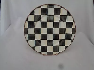 MacKenzie Childs Black And White Courtly Check Salad Or Dessert Plate Plate • $55