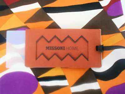 MISSONI HOME CUSHION COVER LOGO COTTON UPHOLSTERY REPP  16x16   ARLEQUIN T28 • $130